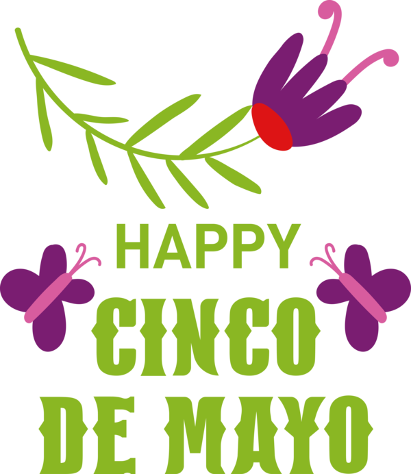 Transparent Cinco de mayo Flower Logo Petal for Fifth of May for Cinco De Mayo