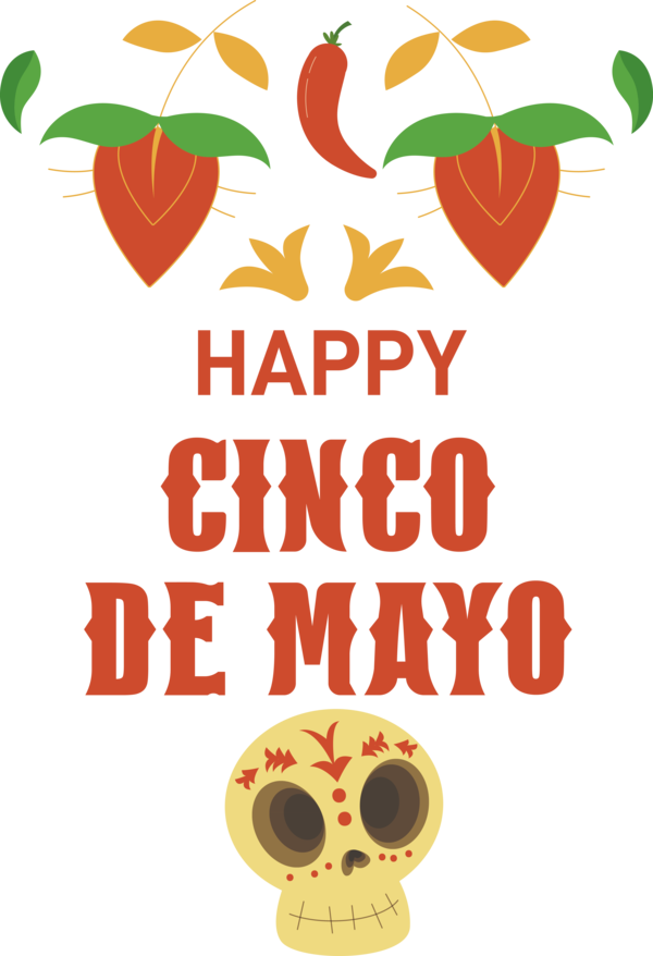 Transparent Cinco de mayo Floral design Logo Taco for Fifth of May for Cinco De Mayo