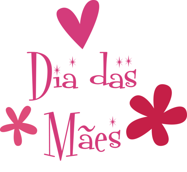 Transparent Mother's Day Logo Valentine's Day Petal for Dia das Maes for Mothers Day