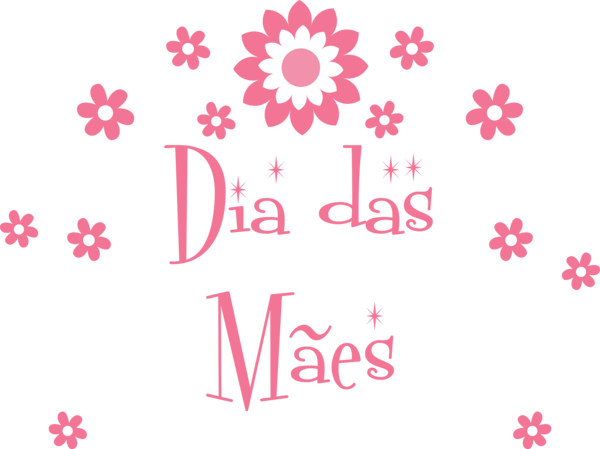 Transparent Mother's Day Floral design Design Sticker for Dia das Maes for Mothers Day