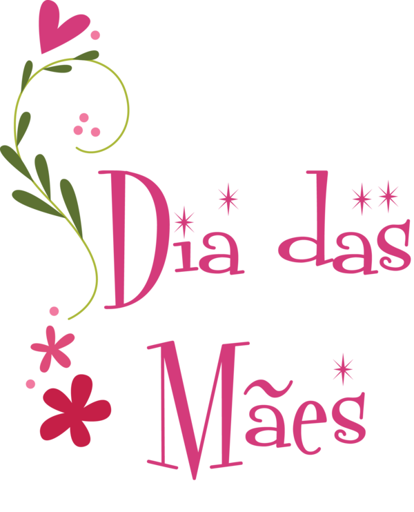 Transparent Mother's Day Floral design Logo Cut flowers for Dia das Maes for Mothers Day