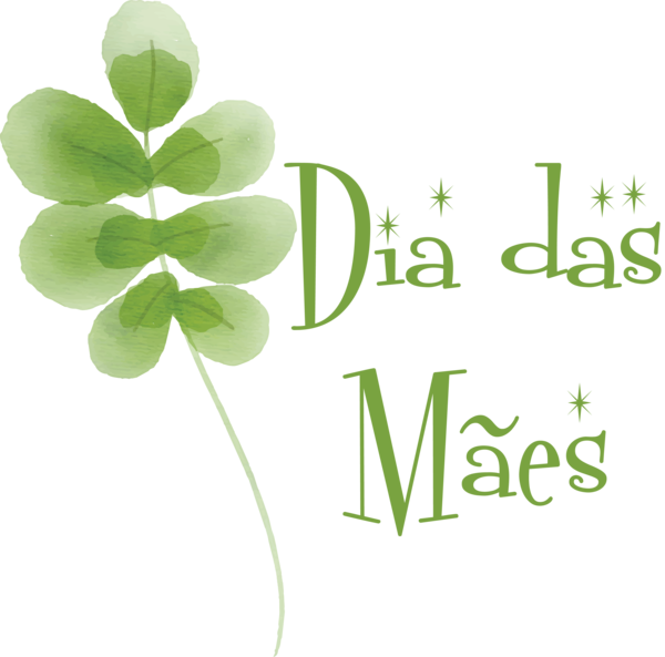 Transparent Mother's Day Leaf Plant stem Flower for Dia das Maes for Mothers Day