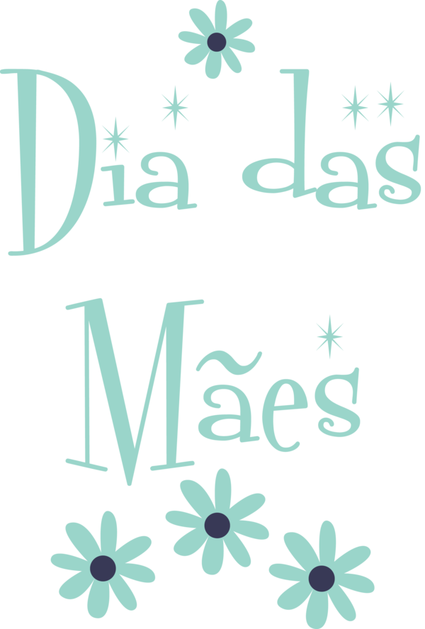 Transparent Mother's Day Design Logo Floral design for Dia das Maes for Mothers Day