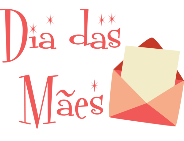 Transparent Mother's Day Design Logo Paper for Dia das Maes for Mothers Day