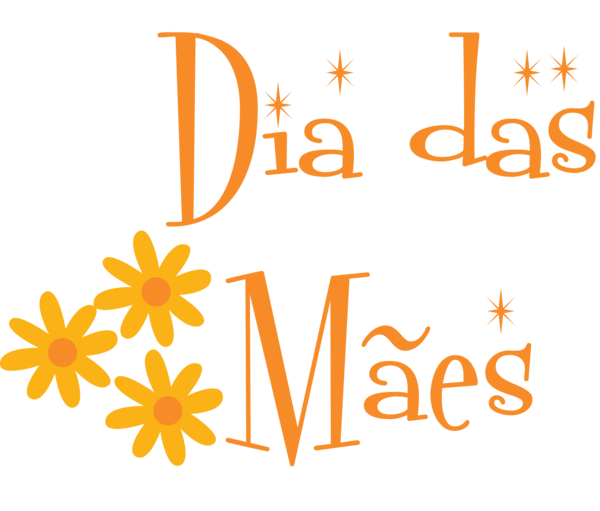 Transparent Mother's Day Logo Yellow Meter for Dia das Maes for Mothers Day