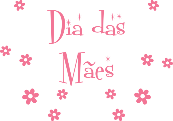 Transparent Mother's Day Logo Design Petal for Dia das Maes for Mothers Day