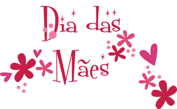Transparent Mother's Day Floral design Logo Petal for Dia das Maes for Mothers Day