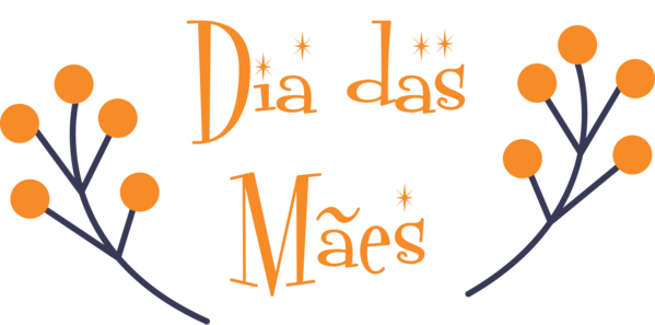 Transparent Mother's Day Logo Line Design for Dia das Maes for Mothers Day