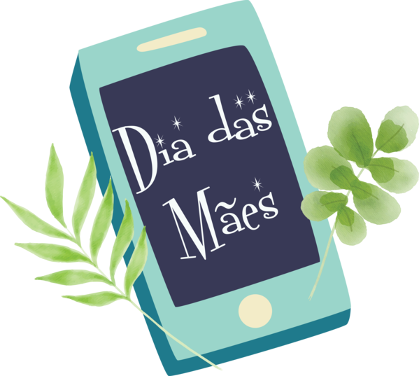 Transparent Mother's Day Mobile Phone Mobile phone accessories Green for Dia das Maes for Mothers Day