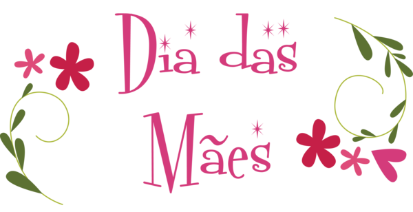 Transparent Mother's Day Leaf Floral design Plant stem for Dia das Maes for Mothers Day
