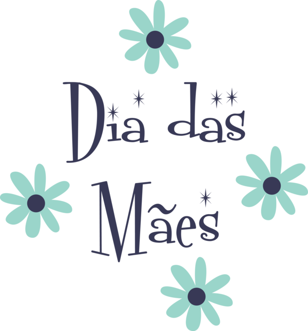 Transparent Mother's Day Logo Floral design Cut flowers for Dia das Maes for Mothers Day