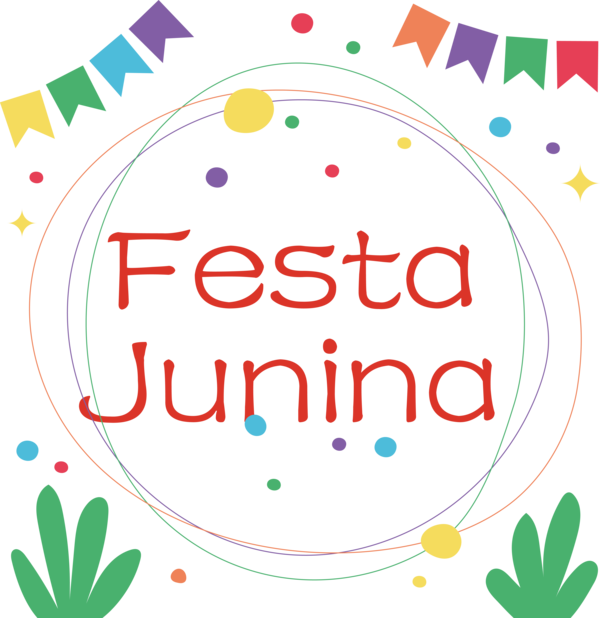 Transparent Festa Junina Design Line Petal for Brazilian Festa Junina for Festa Junina