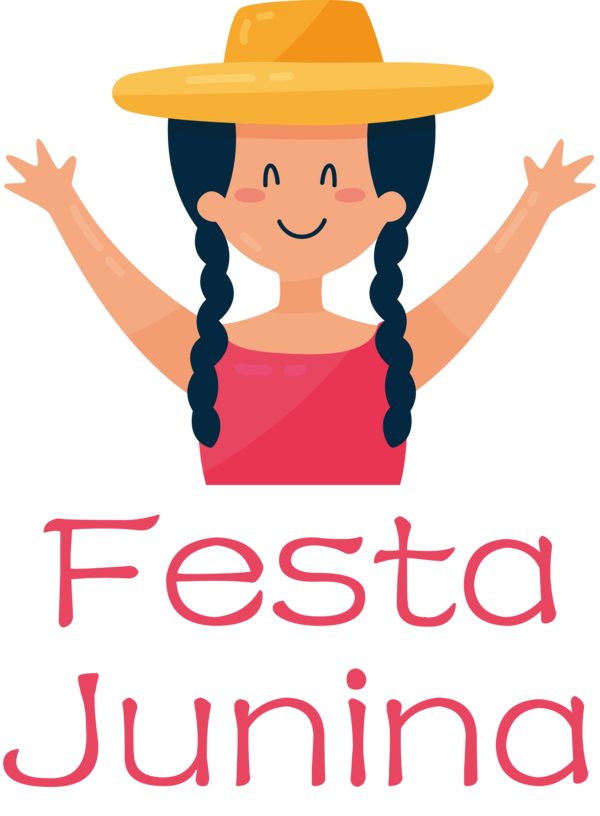 Transparent Festa Junina Logo Cartoon Hat for Brazilian Festa Junina for Festa Junina