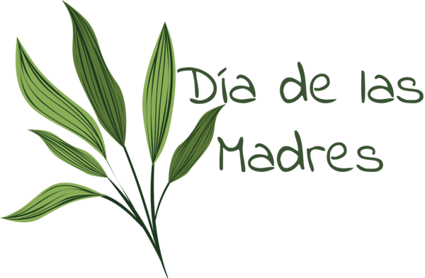 Transparent Mother's Day Leaf Plant stem Grasses for Día de las Madres for Mothers Day