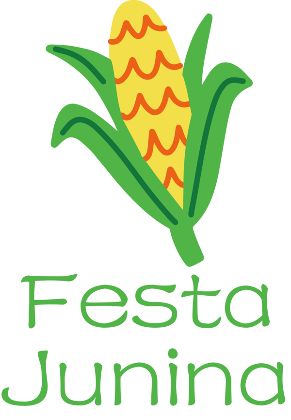 Transparent Festa Junina Leaf Plant stem Logo for Brazilian Festa Junina for Festa Junina