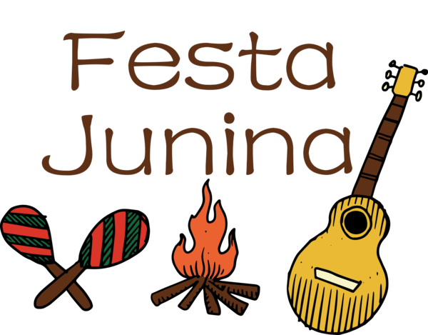 Transparent Festa Junina Cartoon String Instrument for Brazilian Festa Junina for Festa Junina