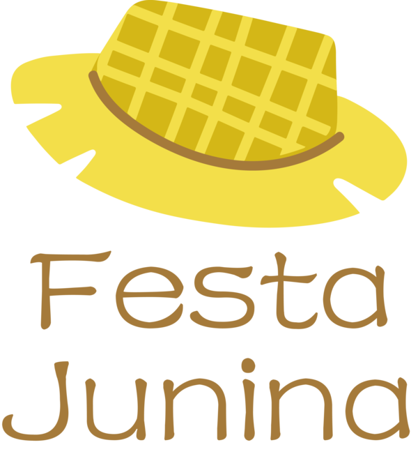 Transparent Festa Junina Logo Yellow Line for Brazilian Festa Junina for Festa Junina