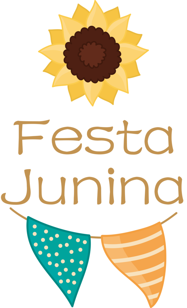 Transparent Festa Junina Logo Yellow Flower for Brazilian Festa Junina for Festa Junina