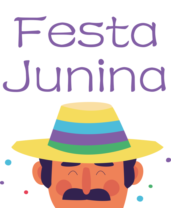 Transparent Festa Junina Hat Text Design for Brazilian Festa Junina for Festa Junina