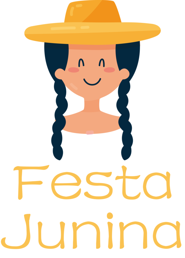 Transparent Festa Junina Sombrero Clothing Logo for Brazilian Festa Junina for Festa Junina