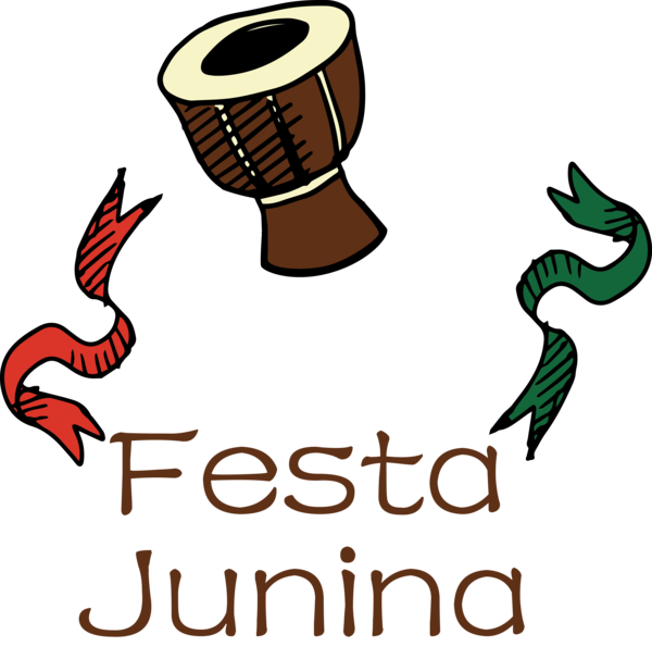 Transparent Festa Junina Logo Plant Line for Brazilian Festa Junina for Festa Junina
