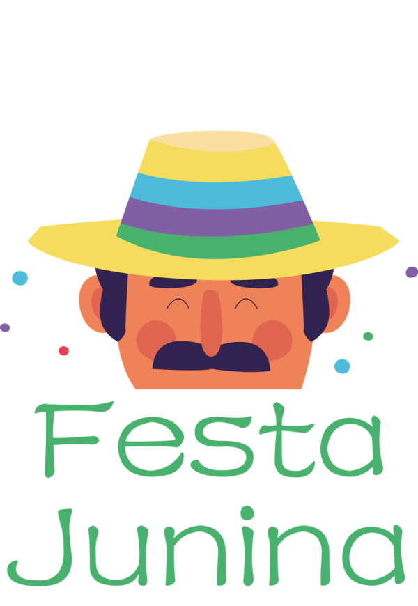Transparent Festa Junina Hat Logo Costume for Brazilian Festa Junina for Festa Junina