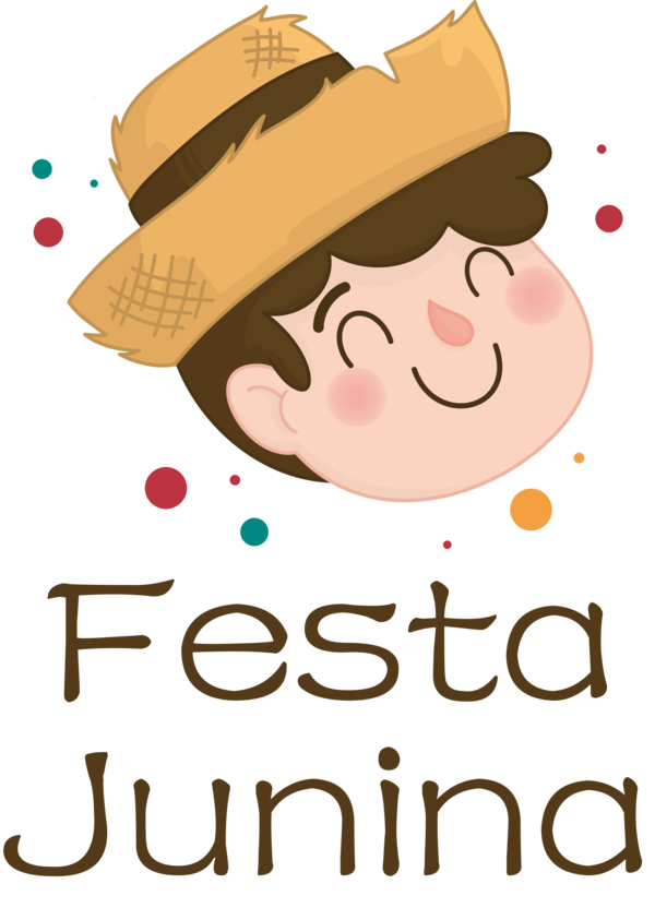 Transparent Festa Junina Cartoon Hat Happiness for Brazilian Festa Junina for Festa Junina