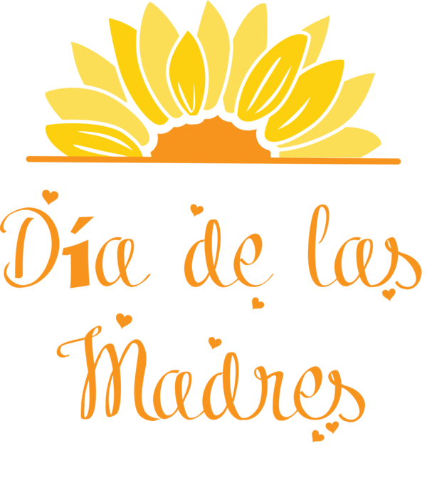 Transparent Mother's Day Cut flowers Logo Floral design for Día de las Madres for Mothers Day