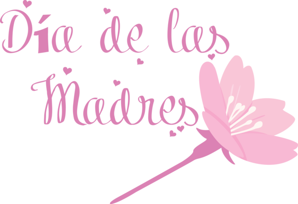 Transparent Mother's Day Cut flowers Logo Floral design for Día de las Madres for Mothers Day