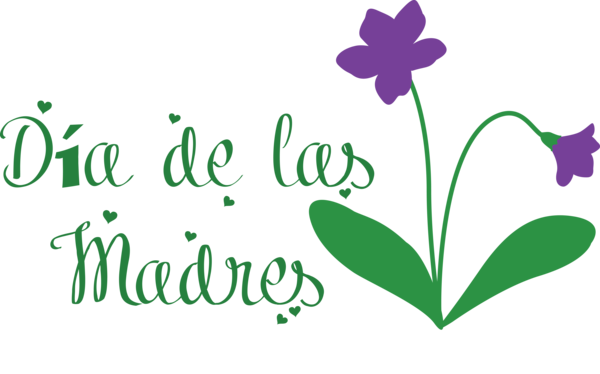Transparent Mother's Day Leaf Plant stem Floral design for Día de las Madres for Mothers Day