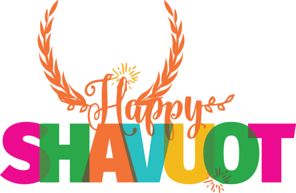 Transparent Shavuot Logo Design Line for Happy Shavuot for Shavuot