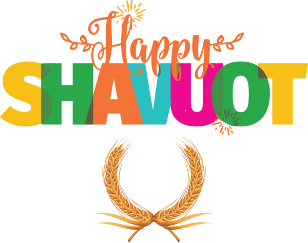 Transparent Shavuot Logo Line Meter for Happy Shavuot for Shavuot