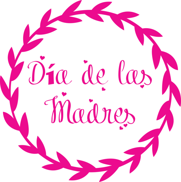 Transparent Mother's Day Design New Year Wreath for Día de las Madres for Mothers Day