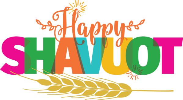 Transparent Shavuot Logo Line Meter for Happy Shavuot for Shavuot