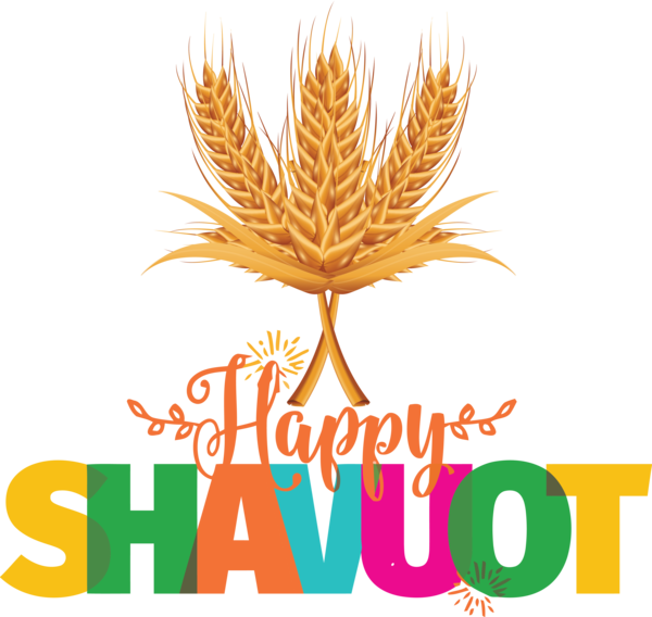 Transparent Shavuot Logo Flower Grasses for Happy Shavuot for Shavuot