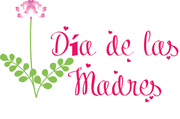 Transparent Mother's Day Floral design Cut flowers Leaf for Día de las Madres for Mothers Day