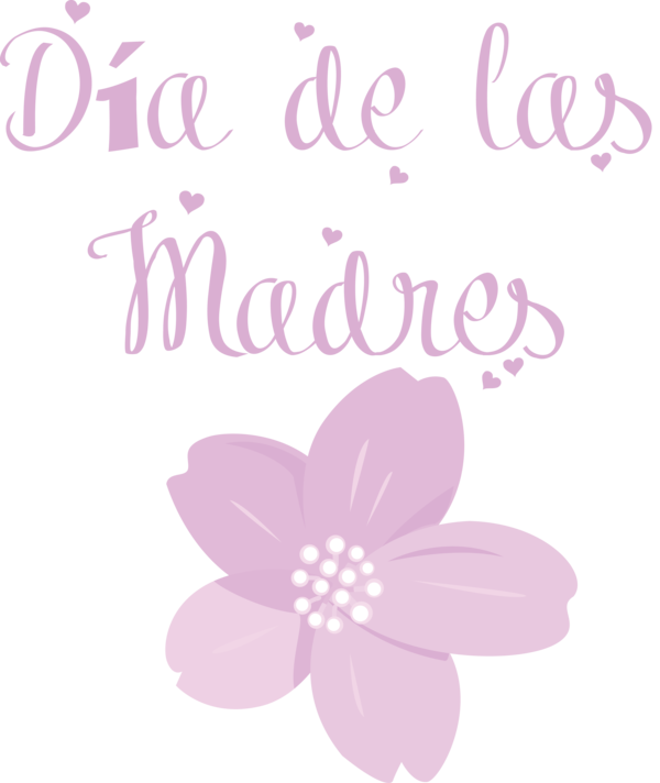 Transparent Mother's Day Floral design Petal Lavender for Día de las Madres for Mothers Day