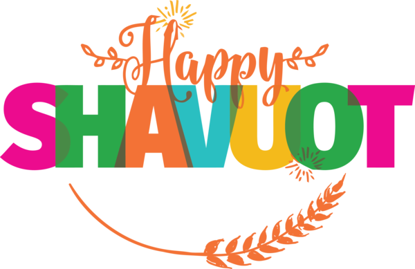 Transparent Shavuot Logo Line Meter for Happy Shavuot for Shavuot