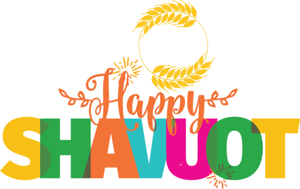 Transparent Shavuot Logo Yellow Design for Happy Shavuot for Shavuot