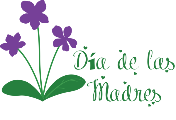 Transparent Mother's Day Leaf Floral design Plant stem for Día de las Madres for Mothers Day