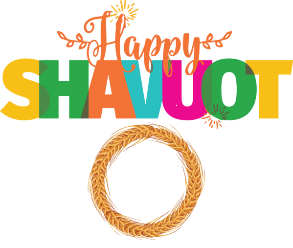 Transparent Shavuot Logo Line Meter for Happy Shavuot for Shavuot