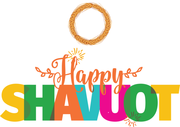 Transparent Shavuot Logo Meter Line for Happy Shavuot for Shavuot