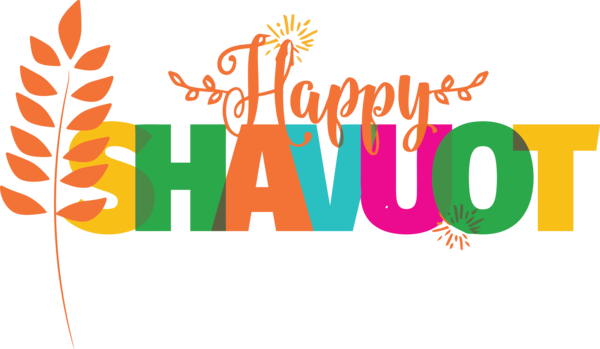 Transparent Shavuot Logo Line Meter for Happy Shavuot for Shavuot