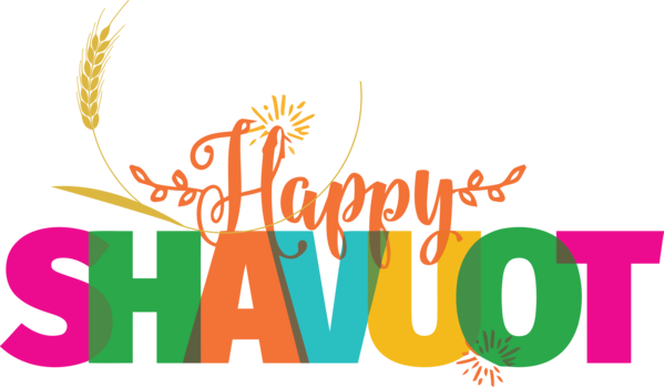Transparent Shavuot Logo Design Line for Happy Shavuot for Shavuot