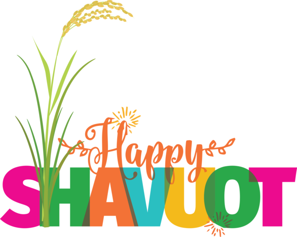 Transparent Shavuot Logo Floral design Meter for Happy Shavuot for Shavuot