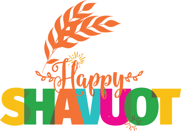 Transparent Shavuot Logo Line Meter for Happy Shavuot for Shavuot