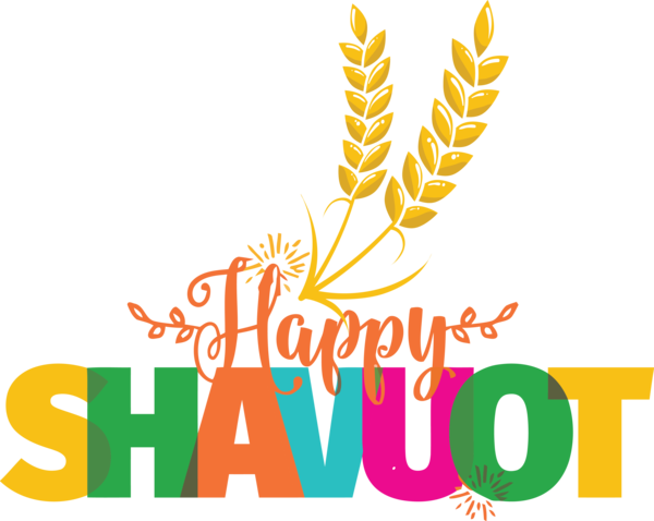 Transparent Shavuot Logo Commodity Line for Happy Shavuot for Shavuot