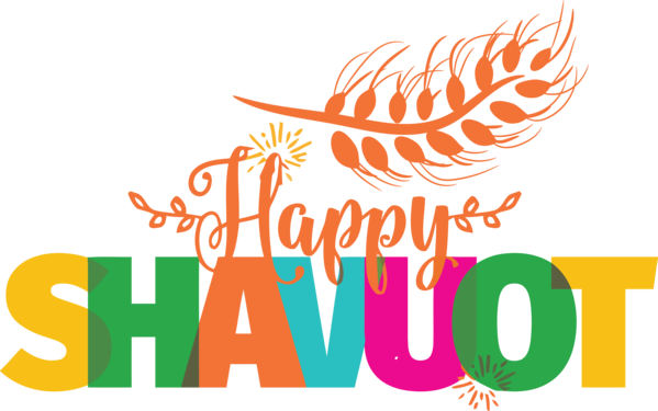 Transparent Shavuot Logo Design Line for Happy Shavuot for Shavuot