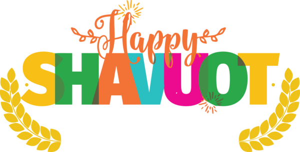 Transparent Shavuot Logo Yellow Line for Happy Shavuot for Shavuot