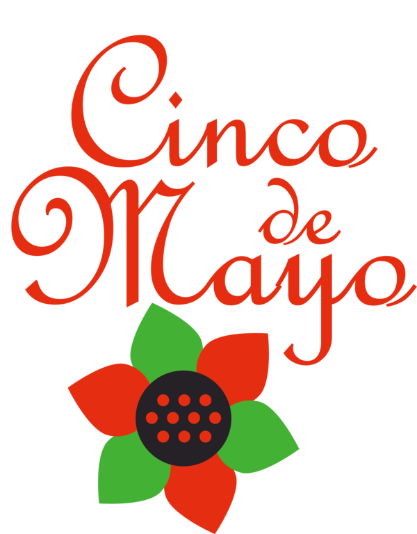 Transparent Cinco de mayo Flower Logo Petal for Fifth of May for Cinco De Mayo